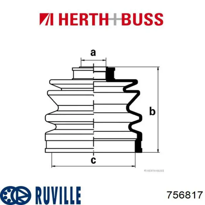 756817 Ruville fuelle, árbol de transmisión delantero exterior