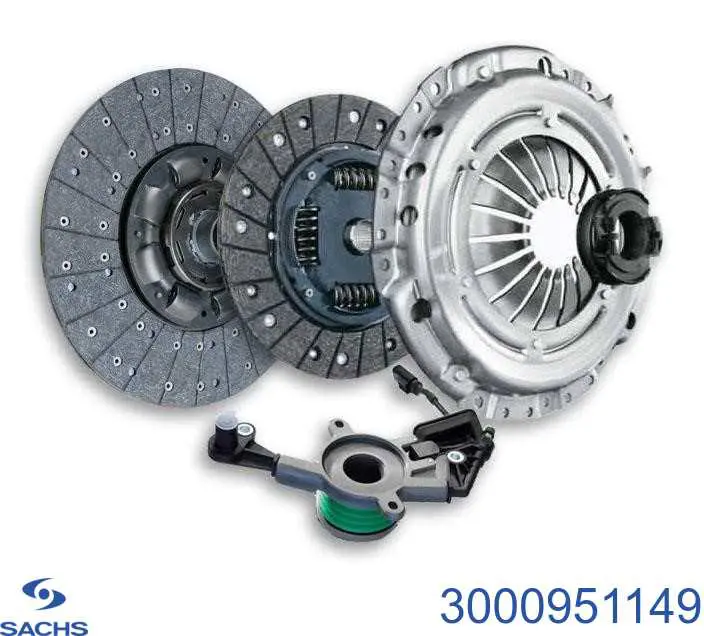 3000 951 149 Sachs kit de embrague (3 partes)