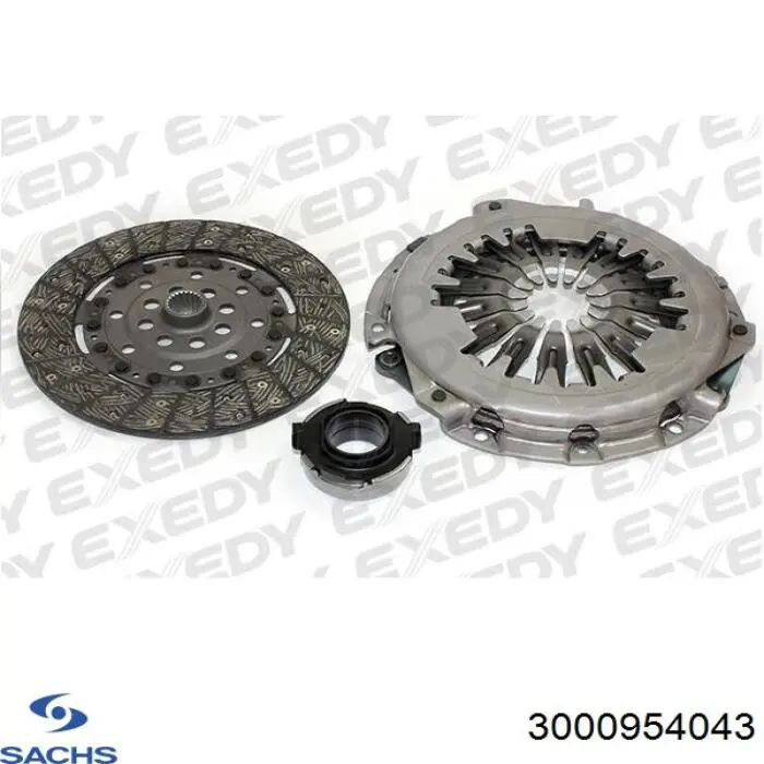 3000 954 043 Sachs kit de embrague (3 partes)