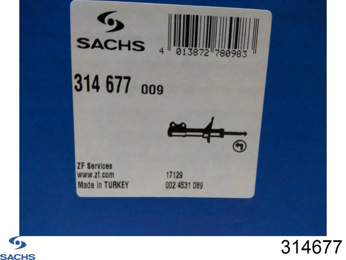 314 677 Sachs amortiguador delantero izquierdo