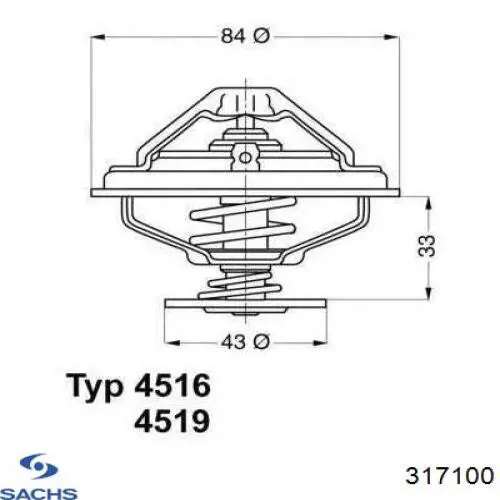 317 100 Sachs amortiguador trasero