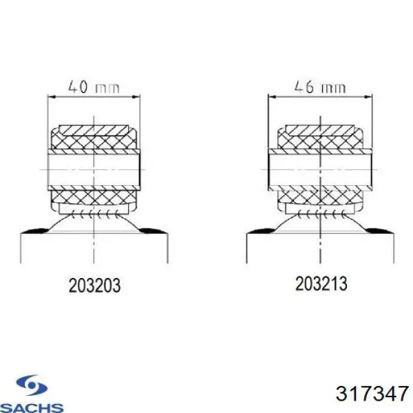 317 347 Sachs amortiguador trasero