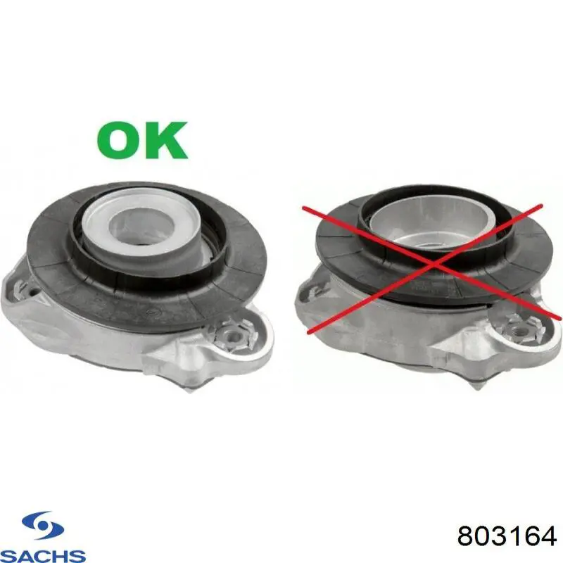 803 164 Sachs soporte amortiguador delantero derecho