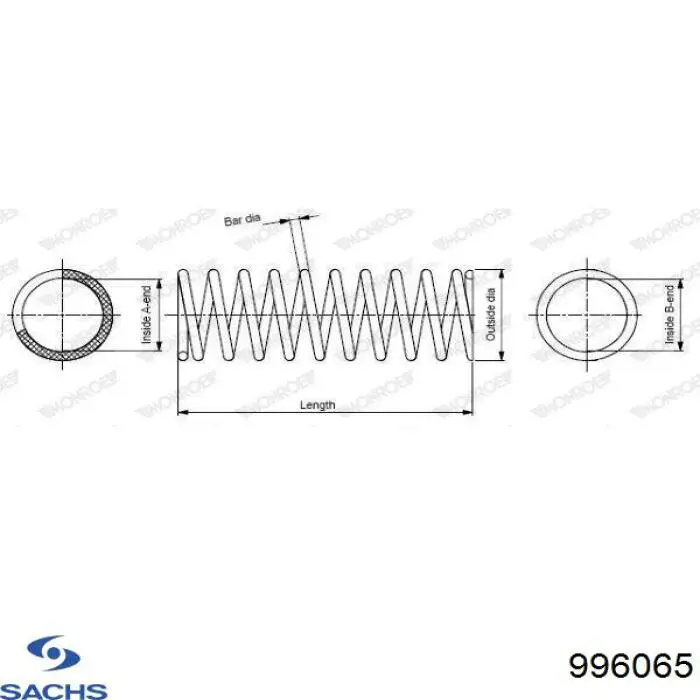  Muelle de suspensión eje trasero para Mercedes E C123