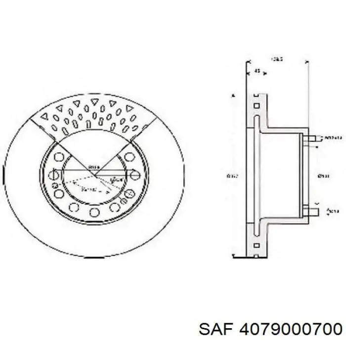 4079000700 SAF disco de freno trasero