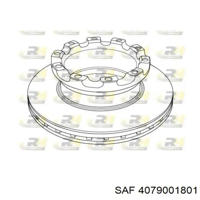 4079001801 SAF disco de freno trasero