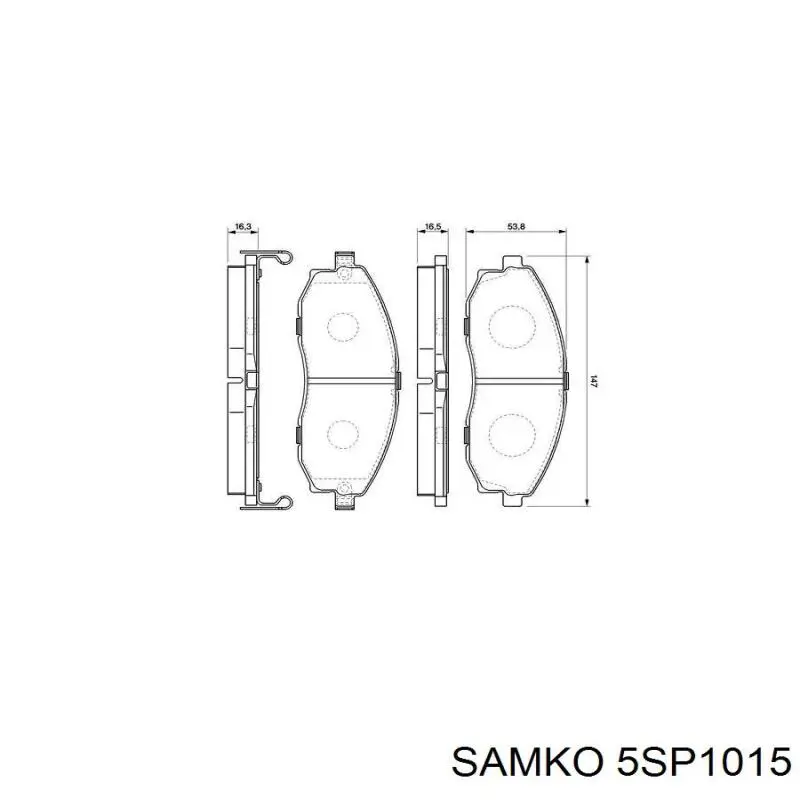 5SP1015 Samko pastillas de freno delanteras