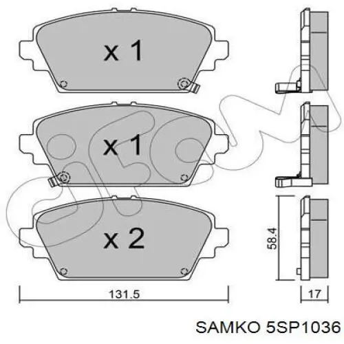 5SP1036 Samko pastillas de freno delanteras