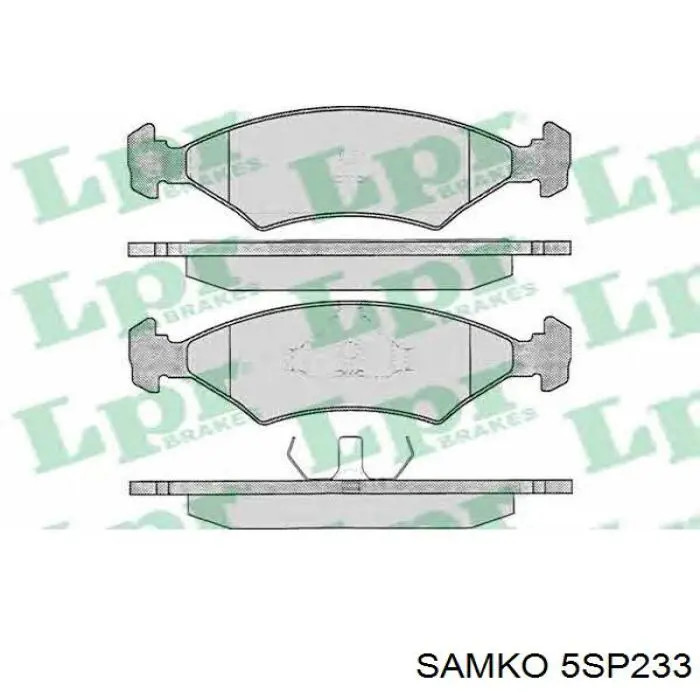 5SP233 Samko pastillas de freno delanteras