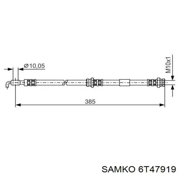 6T47919 Samko latiguillo de freno delantero