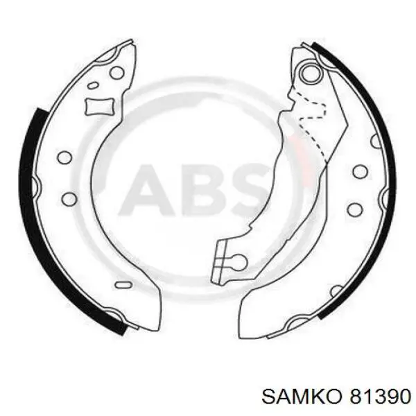 81390 Samko zapatas de frenos de tambor traseras