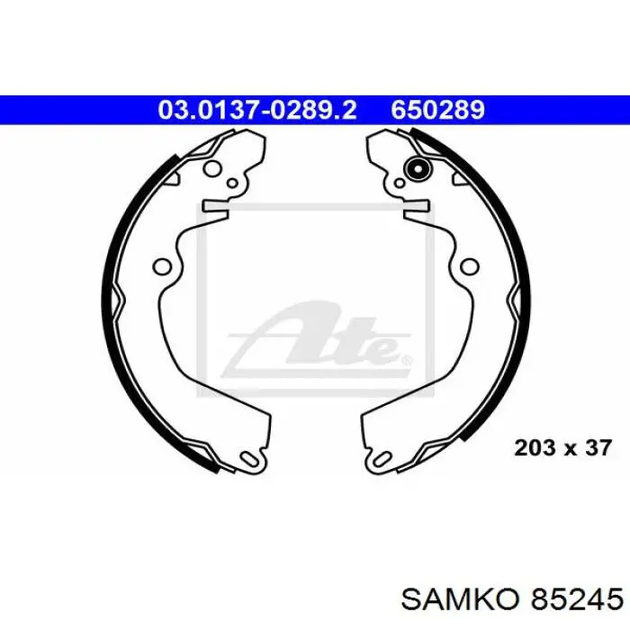 85245 Samko zapatas de frenos de tambor traseras