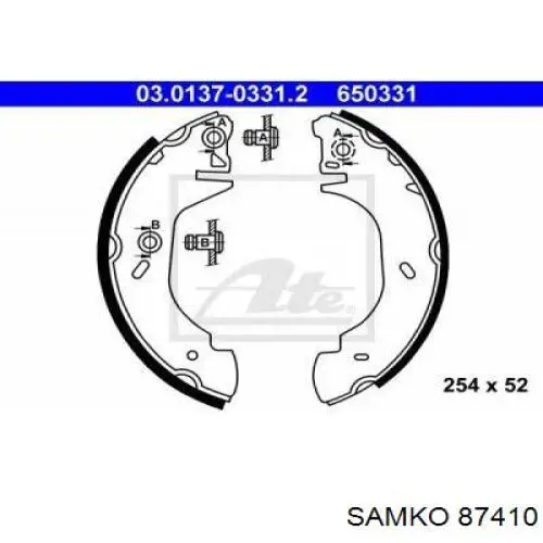 87410 Samko zapatas de frenos de tambor traseras