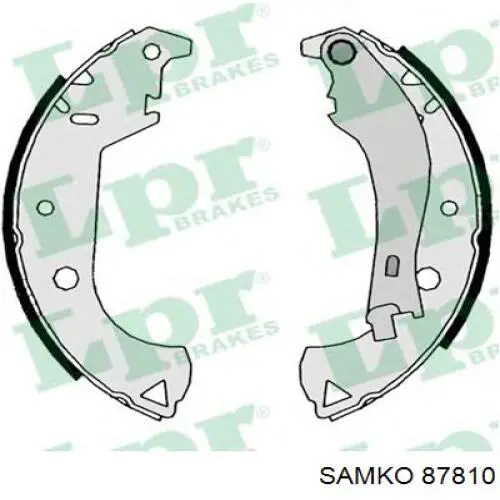 87810 Samko zapatas de frenos de tambor traseras