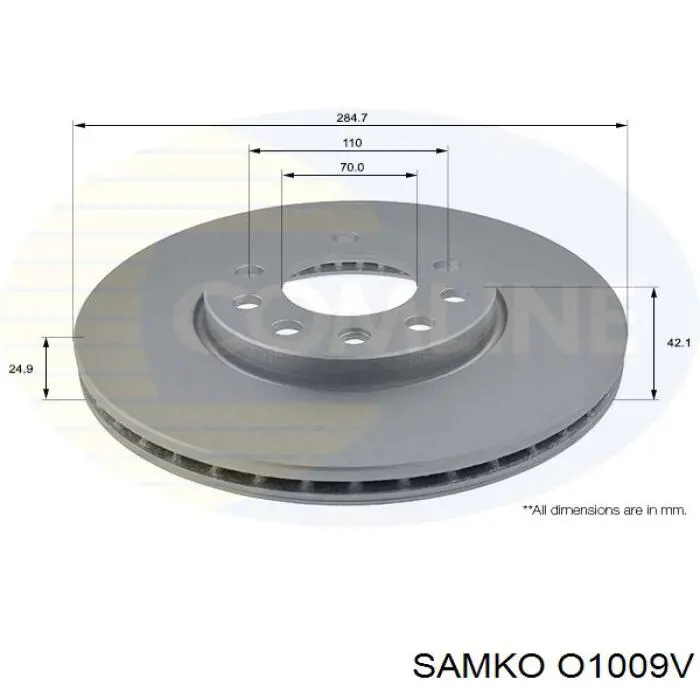 O1009V Samko freno de disco delantero