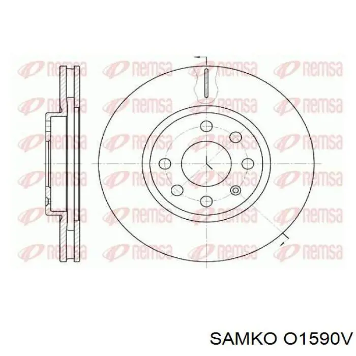 O1590V Samko freno de disco delantero