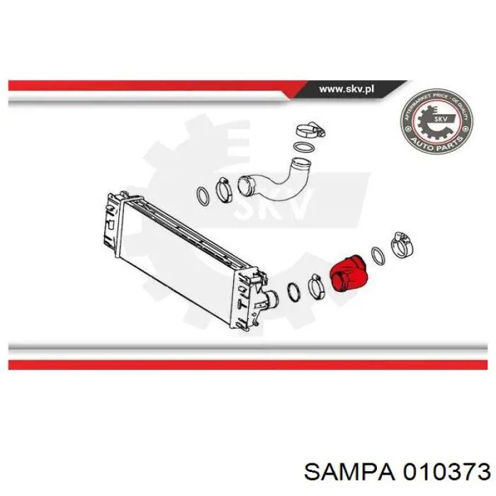 010373 Sampa Otomotiv‏ tubo flexible de aire de sobrealimentación izquierdo