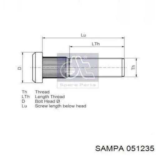 051.235 Sampa Otomotiv‏ tornillo de rueda