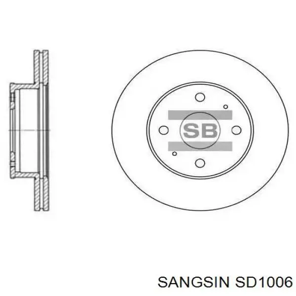 SD1006 Sangsin disco de freno trasero