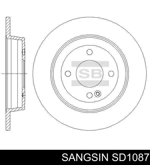 SD1087 Sangsin disco de freno trasero