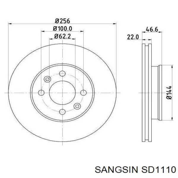 SD1110 Sangsin freno de disco delantero