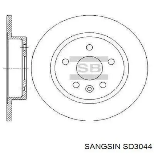 SD3044 Sangsin disco de freno trasero