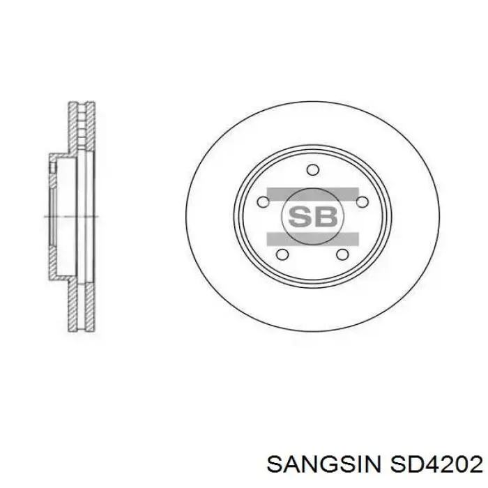 SD4202 Sangsin freno de disco delantero