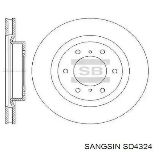 SD4324 Sangsin freno de disco delantero