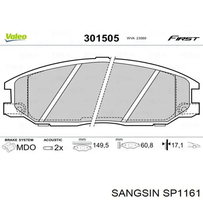 4K52Y3323Z Hyundai/Kia pastillas de freno delanteras