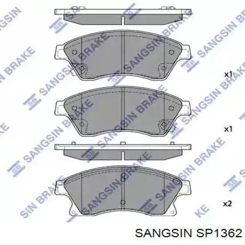 SP1362 Sangsin pastillas de freno delanteras