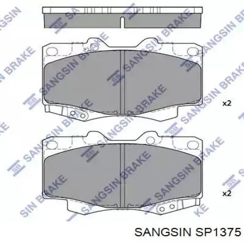 SP1375 Sangsin pastillas de freno delanteras