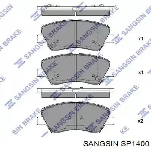 SP1400 Sangsin pastillas de freno delanteras