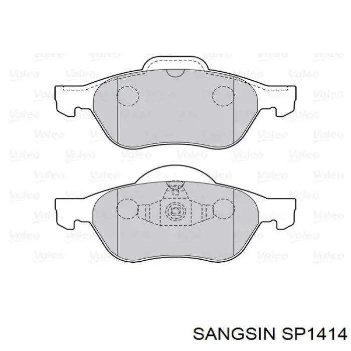 SP1414 Sangsin pastillas de freno delanteras