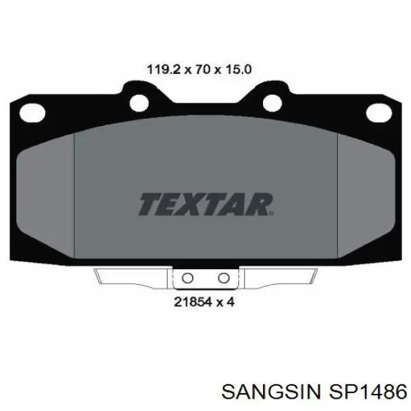 SP1486 Sangsin pastillas de freno delanteras
