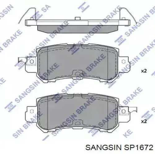 SP1672 Sangsin pastillas de freno traseras