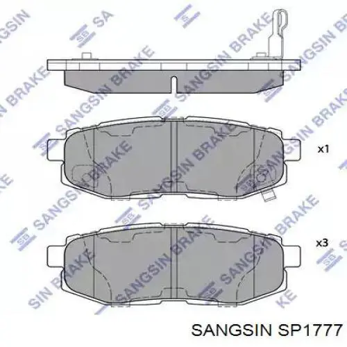 SP1777 Sangsin pastillas de freno traseras