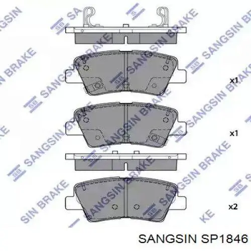 SP1846 Sangsin pastillas de freno traseras