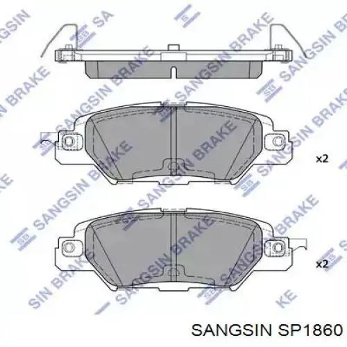 SP1860 Sangsin pastillas de freno traseras