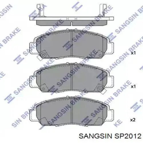 SP2012 Sangsin pastillas de freno delanteras