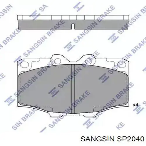 SP2040 Sangsin pastillas de freno traseras