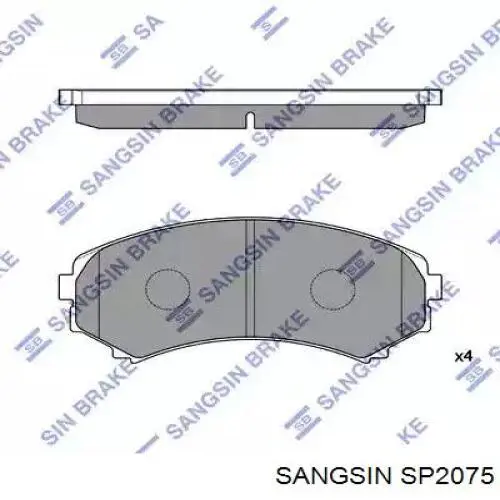 SP2075 Sangsin pastillas de freno delanteras