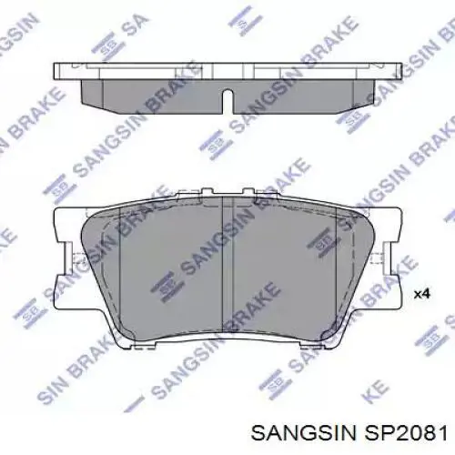 SP2081 Sangsin pastillas de freno traseras