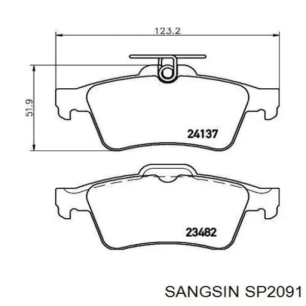  Pastillas de freno traseras para Opel Vectra 