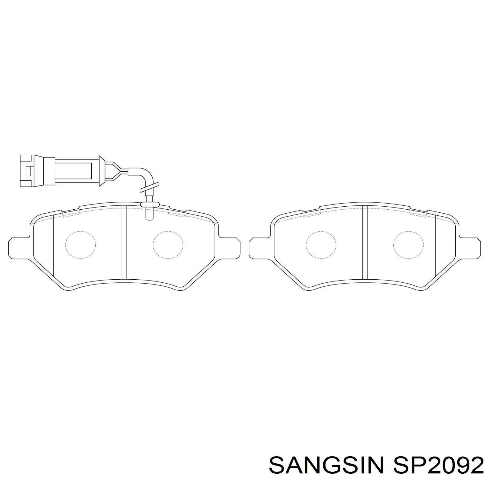 SP2092 Sangsin pastillas de freno delanteras