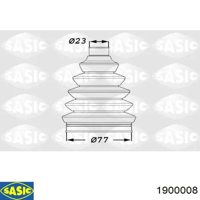 1900008 Sasic fuelle, árbol de transmisión delantero exterior