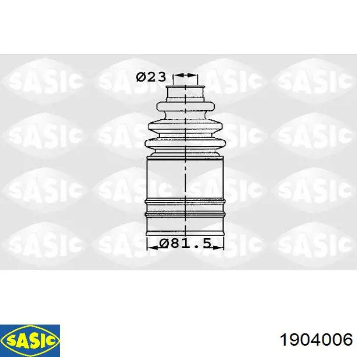 1904006 Sasic fuelle, árbol de transmisión delantero interior derecho