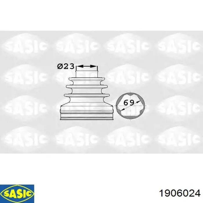 1906024 Sasic fuelle, árbol de transmisión delantero interior
