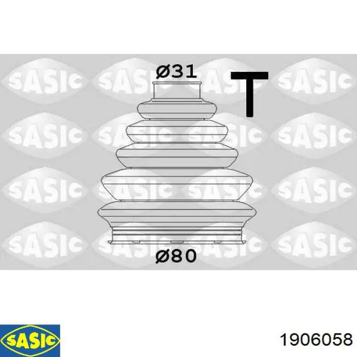 1906058 Sasic fuelle, árbol de transmisión delantero exterior