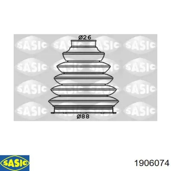 1906074 Sasic fuelle, árbol de transmisión delantero exterior