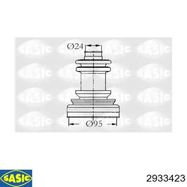 2933423 Sasic fuelle, árbol de transmisión delantero exterior